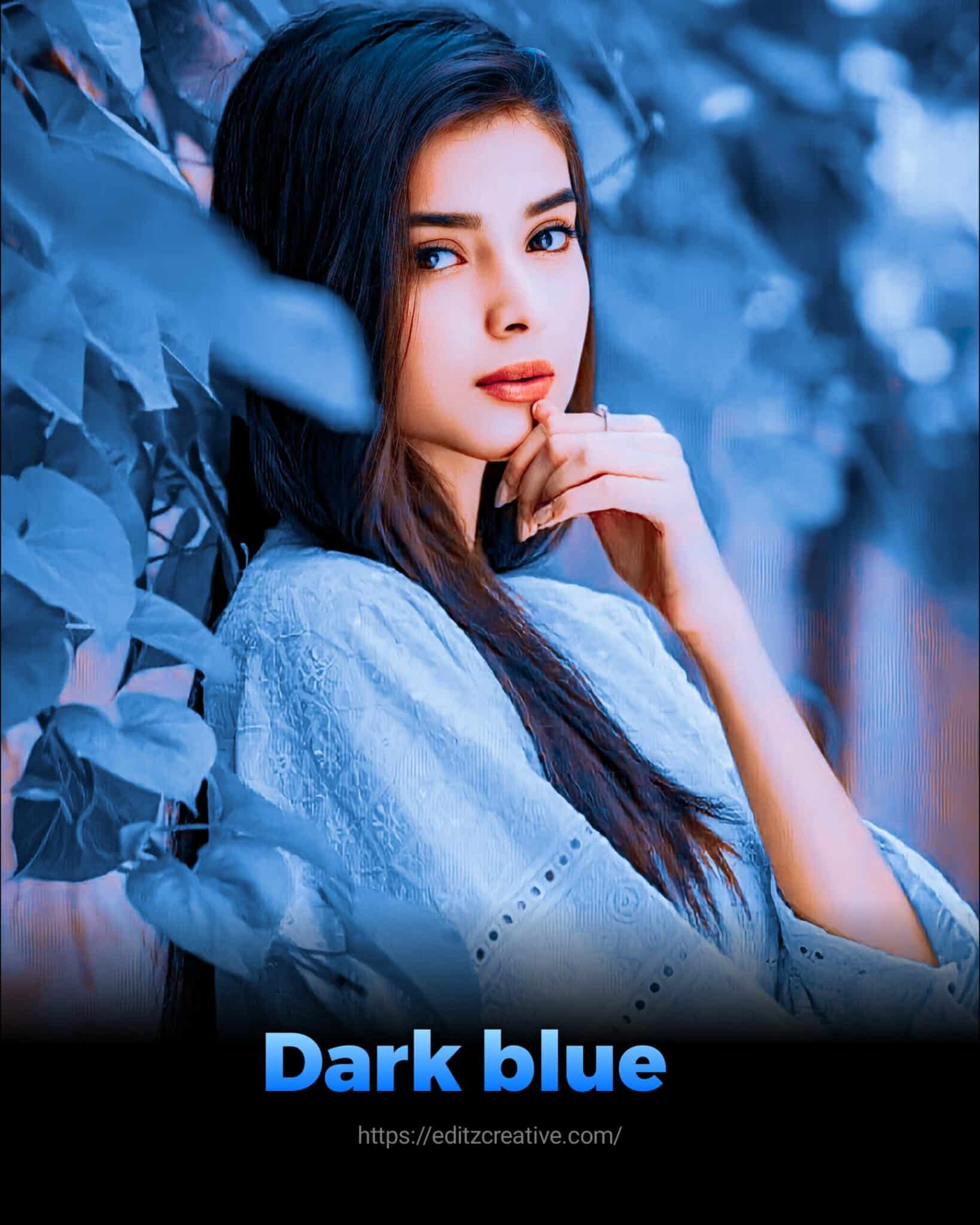Dark blue tone Lightroom preset