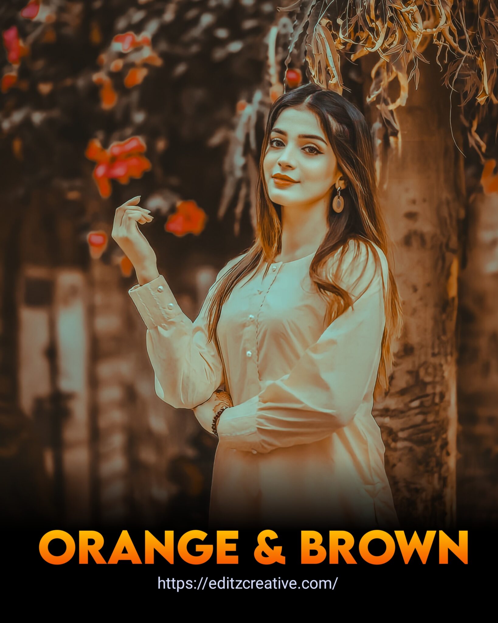Brown and orange Lightroom preset download