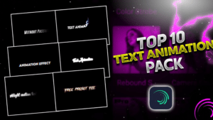 Text animation Alight motion preset Alight motion text effect pack