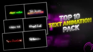 Best 10 text animation presets alight motion